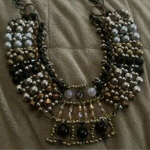 Pam Hiran beaded necklace with metal clasp for Anthropologie
